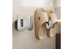1 PCS No-Drill Rack Slipper – Adhesive Wall-Mounted Holder for Bathroom and Bedroom, Space-Saving Organizer for Indoor Footwe