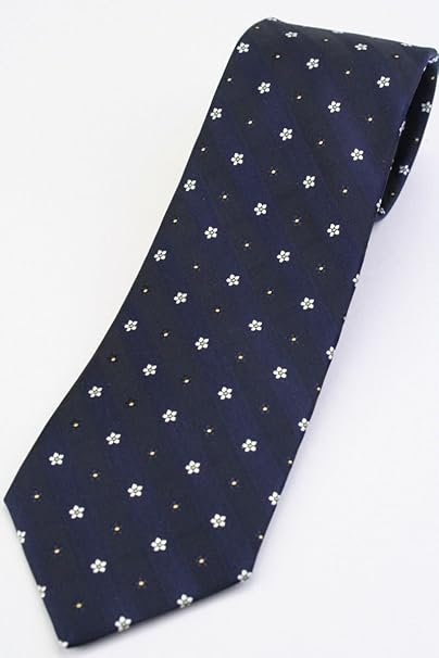 Amazon フェアファクス Fairfax ブルー系 シルク 花柄小紋 折柄ストライプ ネクタイ Jg130 ネクタイ 通販