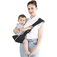 Portable Toddler Carrier, Adjustable Child Sling, Ergonomic One Shoulder Labor-Saving Polyester Half Wrapped Toddler Sling with Anti-Slip Particles, for Toddler, Children 6-36 Months