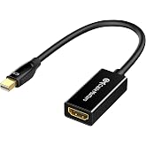 Cable Matters Mini DisplayPort to HDMI Adapter, Mini DP to HDMI, Black | Thunderbolt 2 and Thunderbolt Ports Compatible