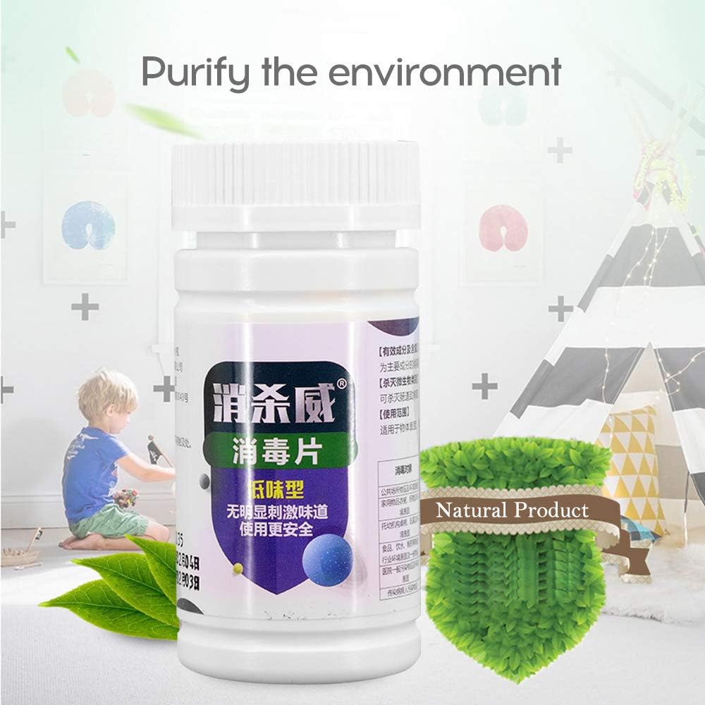 DRhomehouse Chlorine 84 Instant Disinfectant Effervescent Tablets Disinfection Deodorizing Sterilizing Disinfectant Liquid for Home Hospital School Pet Cleaning Disinfection