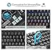 Dollermy Mechanical Gaming Keyboard with104 Keys, Blue Switches Rainbow LED Illuminated Backlit Anti-ghosting Keys,Detachable Palm and Wrist Rest Holder
