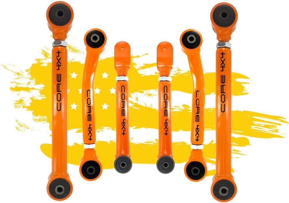 Grand Cherokee WJ 1999-2004 Complete Control Arm Set TIER ONE, Yellow LIFETIME REPLACEMENT GUARANTEE