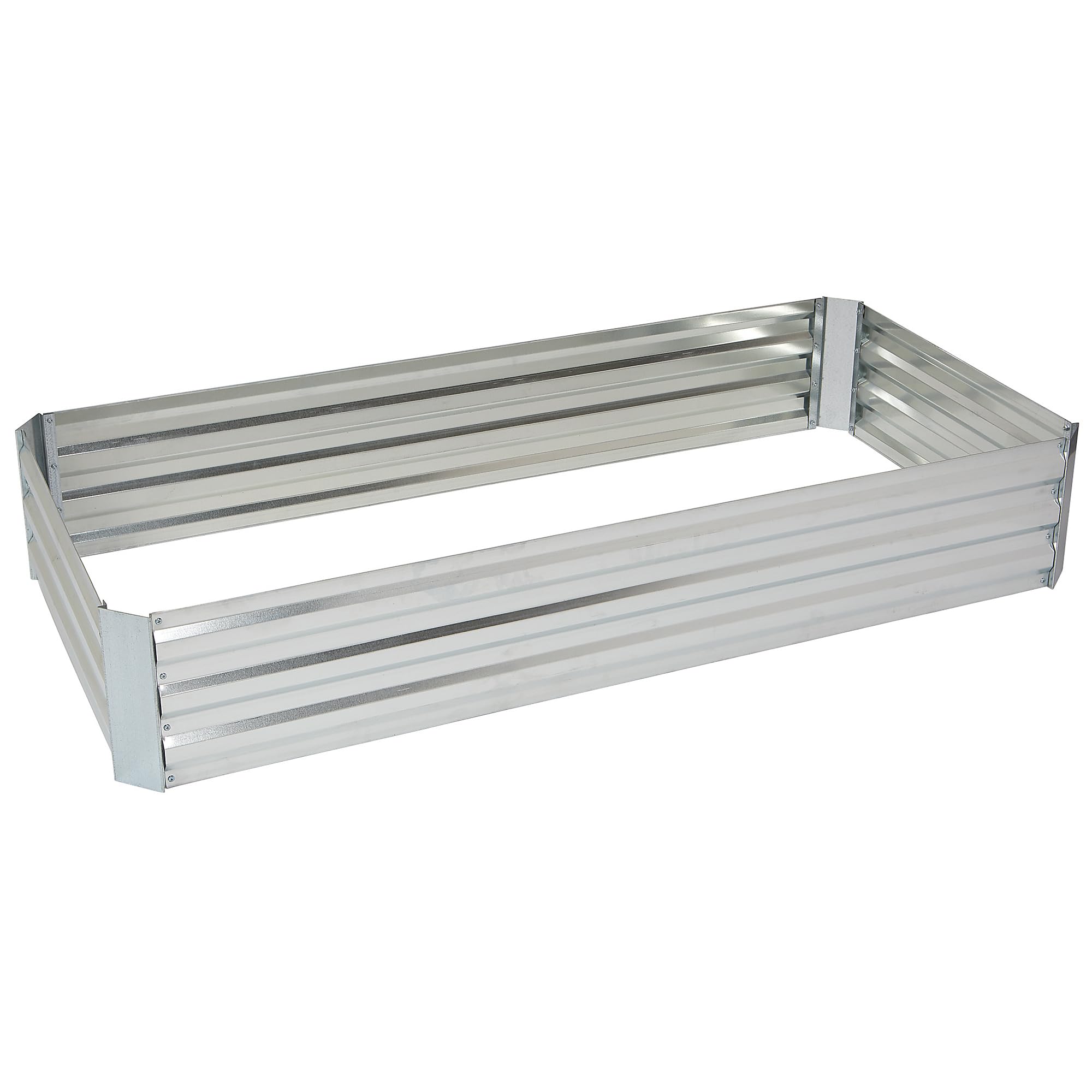 Photo 1 of Ironton Galvanized Steel Raised Garden  Material Galvanized Steel,