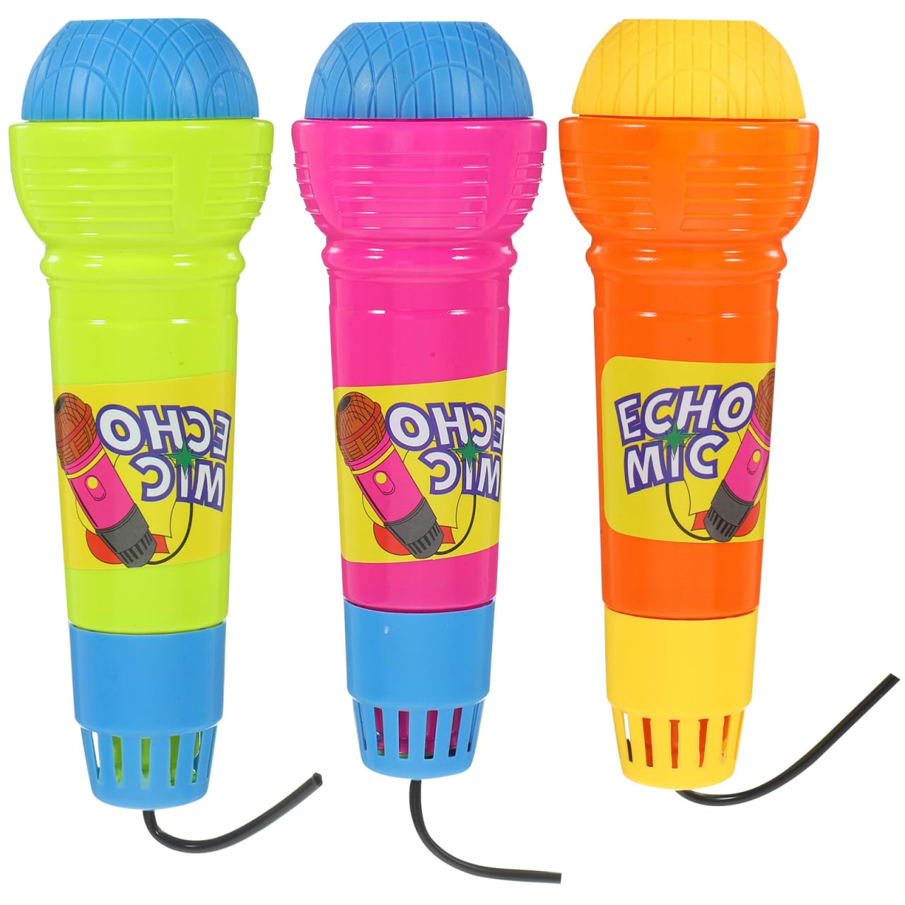 Beaupretty 3pcs Boys and Girls Echo Microphone Toys Plastic Fake Microphone Prop for Party Toys Boy Girl Random Color