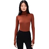 commando Women's Prima Ballet Turtleneck Thong Bodysuit with Thumbholes