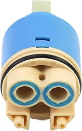 QWORK 35mm Ceramic Faucet Cartridge Valve Replacement for Kitchen Tap Mix Inner view 1