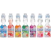 Sangaria Ramune Japanese Soft Drinks, Marble Soda, Carbonated, Variety Pack, Bundles, Mix Favor Combo, Original, Strawberry, Orange, Melon, Grape, Peach, Lychee, Flavors, 6.76 Fl Oz