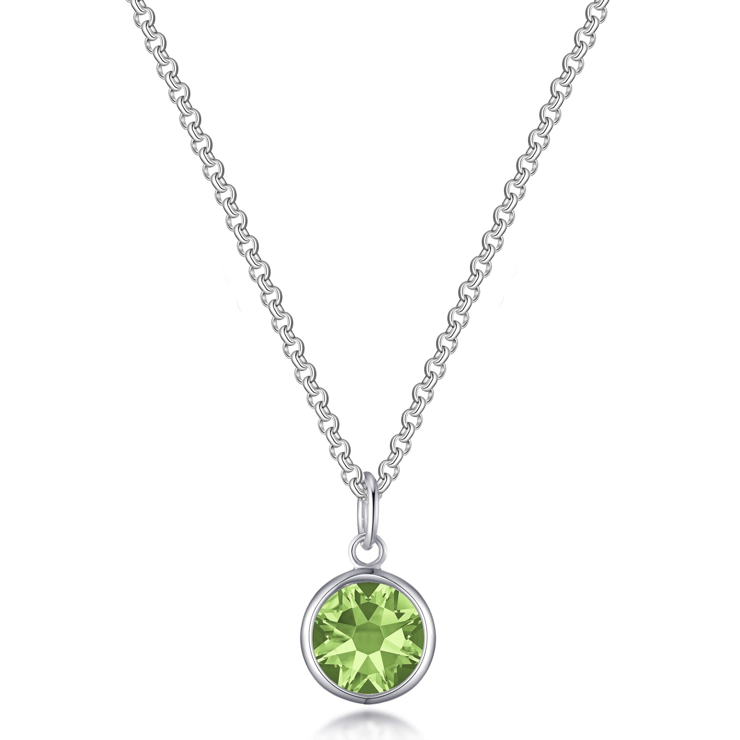 Philip Jones Light Green Crystal Necklace Created with Zircondia® Crystals
