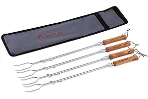 Begatter Marshmallow Roasting Sticks, Smores Sticks for Fire Pit Long, Heavy Duty Hot Dog Roasting Sticks for Campfire, Teles