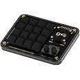 NLOFIN Double Knob Custom Macro Pad Programmable Designer Mini Keyboard 16 Keys with Screen (Grey,KB16)