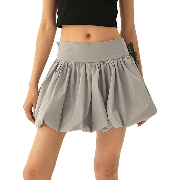 Amazon.com: DSORVICD Women Y2k Ruffle Bubble Skirt Cute High Waist