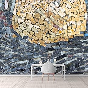 Wall Mural Realistic Rock Colorful Bricks Removable Self-Adhesive Large Wallpaper - 66x96 inches