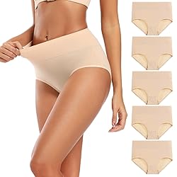Molasus Women's Soft Cotton Underwear Briefs High