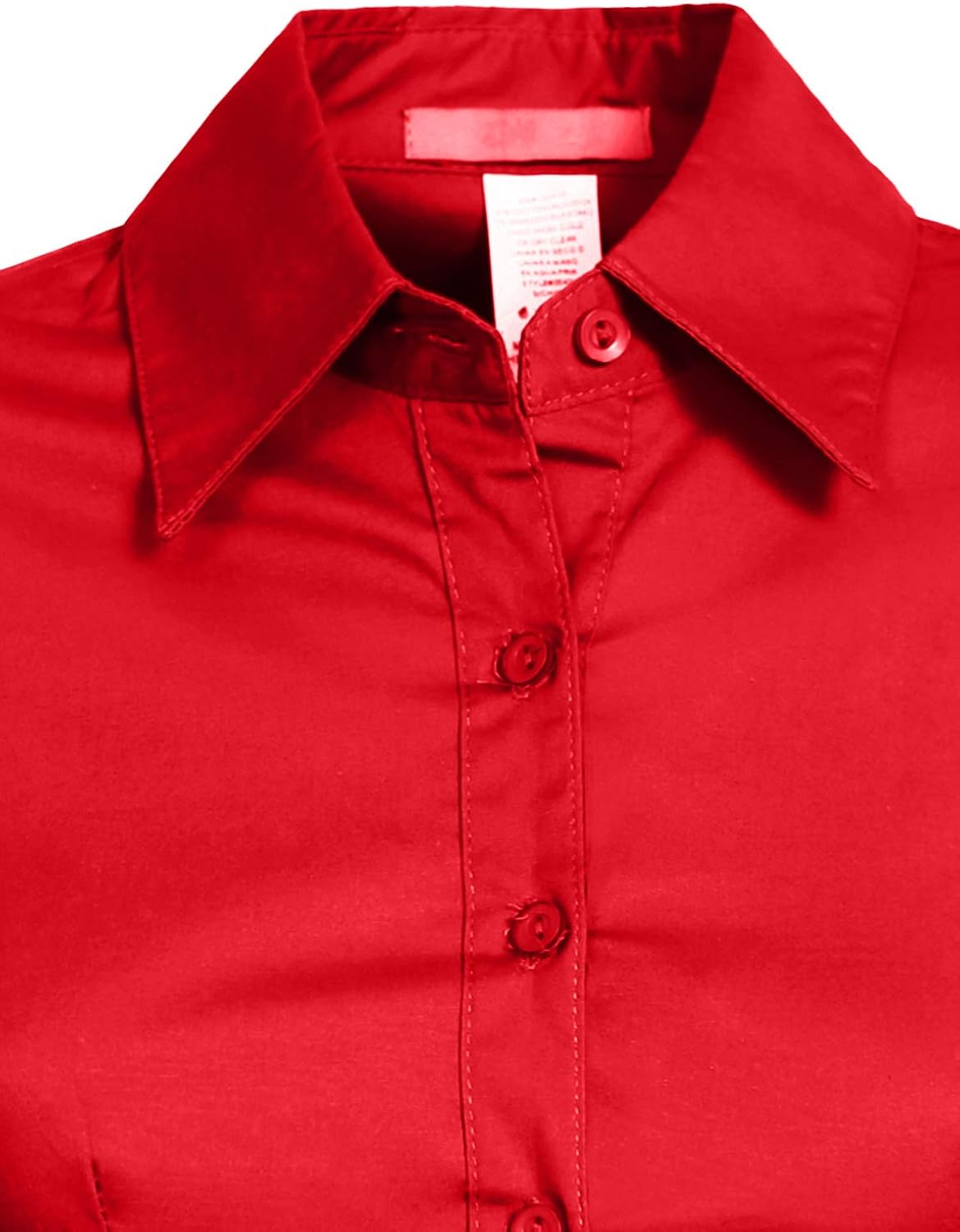 J. LOVNY Girl's Basic Casual Long Sleeve Roll Up Button Down Blouse Shirts: Clothing