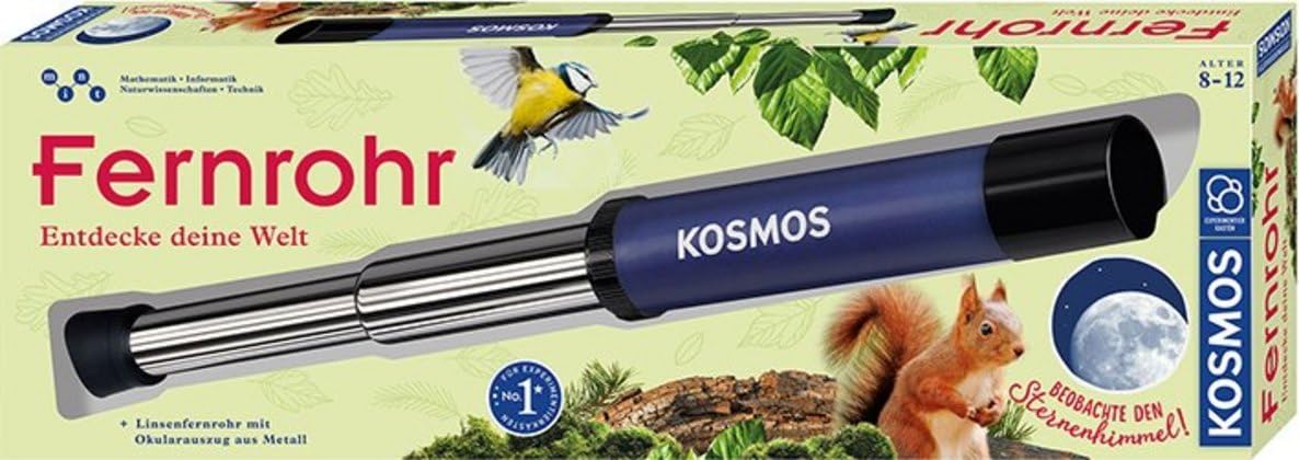 Kosmos 676865 Telescope Discover Your World. Lens Telescope with 12x Magnification. Sturdy Metal Focuser. For Children from 8 Years