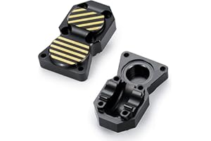 QUPA AM STORE 2Pcs Brass Diff Cover Front and Rear Axle Covers for 1/24 Axial SCX24 Bronco Deadbolt C10 JLU Gladiator 90081 RC Crawler Car
