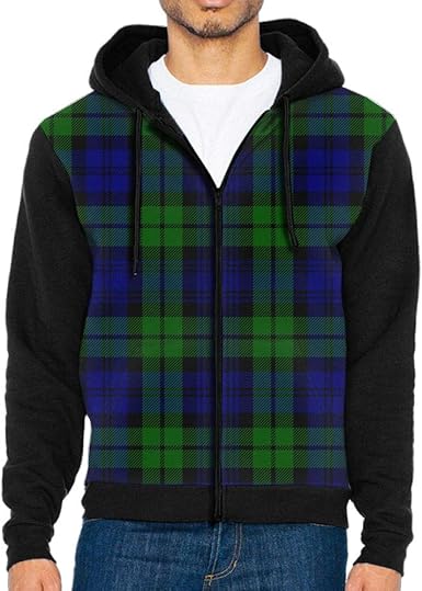 blue plaid hoodie