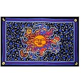 Psychedelic Sleeping Sun Tapestry Wall hanging Celestial Sun and moon Tapestry dorm decor Hippie Bedding Bohemian Bedspread Bed cover Beach Blanket Yoga mat