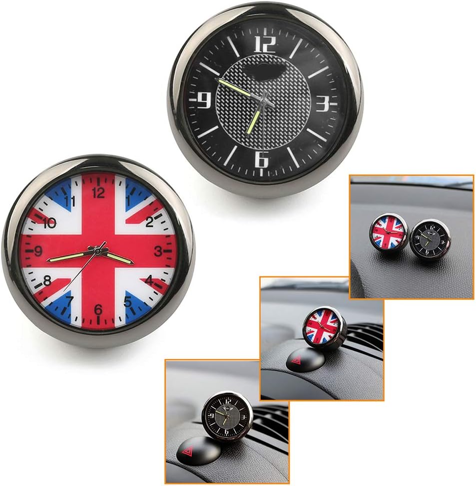 QIDIAN Car Interior Small Digital Clock Dashboard Decor Mini Alarm