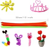 Caydo 1000 Pieces Pipe Cleaners Assorted 20 Colors Chenille Stems 6mm x 30cm view 4