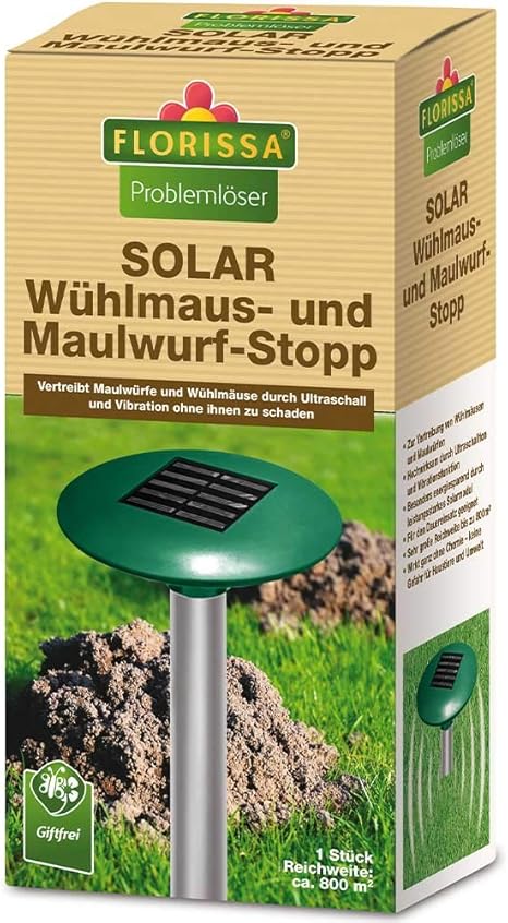 Florissa Problemloser 48623 Solar Wuhlmaus Und Maulwurf Stopp Grun Amazon De Garten