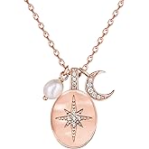 PAVOI 14K Gold Plated Engraved Coin Pendant Necklaces for Women | Byzantine Coin Pendants | Bohemian Necklace