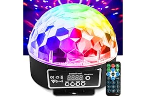 NuLights LED Disco Ball - DMX & Sound Controlled RGB DJ Party Light