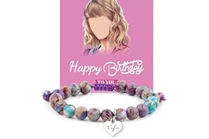 ZZLTAWS Taylor Birthday Gifts Bracelets, Taylor Merch, Taylor Bracelet and Birthday Card are the Best Birthday Gifts for fir Women, wife, Daughter, Granddaughter, Bestie, Sister