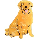 Dog Hair Claw Clips, Unique Small Animal Claw Clip for Girls, Acetate Hair Clips for Women, Cute Accessories (Golden Hair)