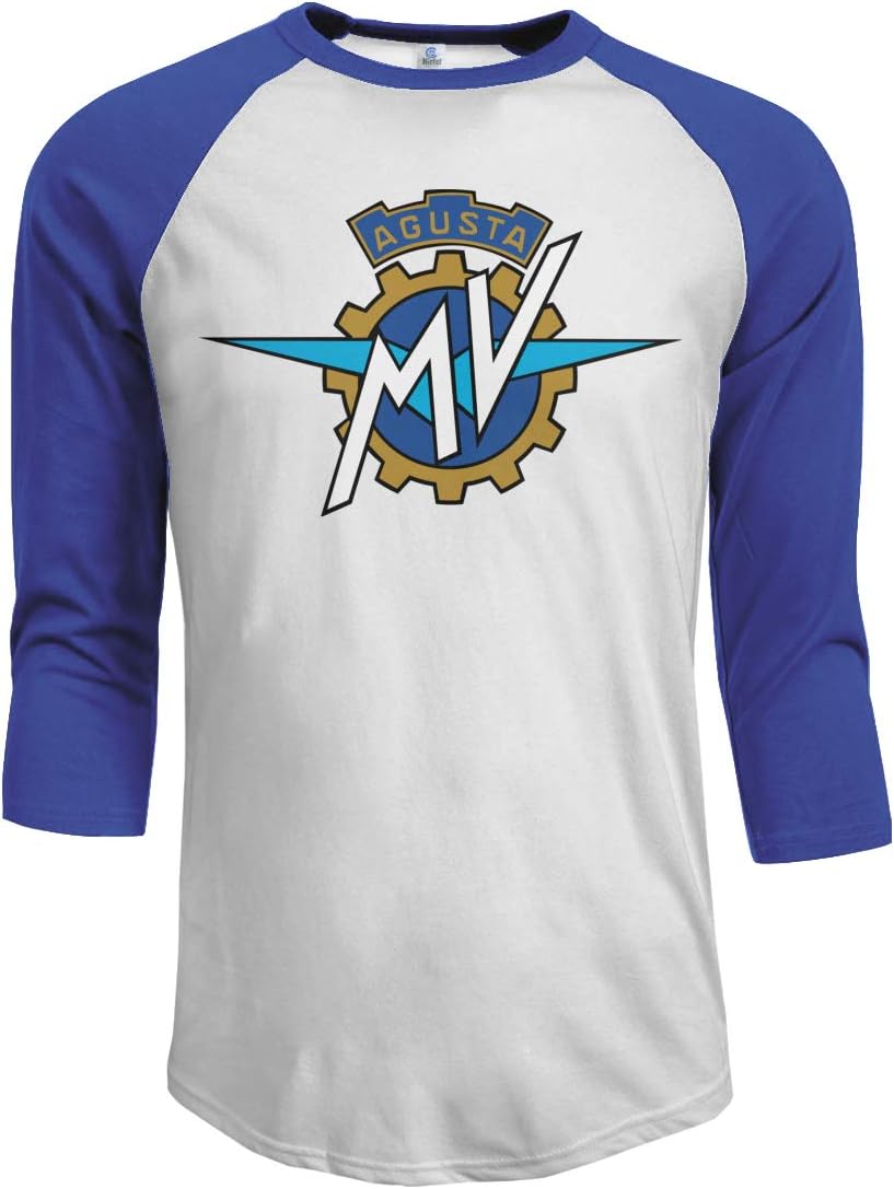 JGHJOL MV Agusta Logo Men's 3/4 Sleeve Raglan Baseball T-Shirts