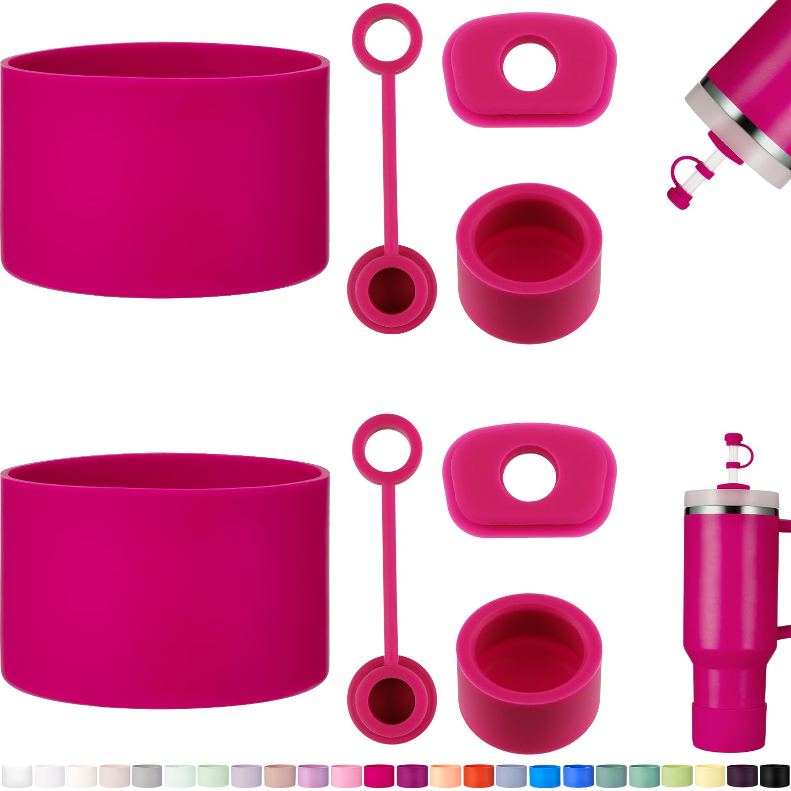 Coperchio Per Cannuccia Religioso FEDE Per Stanley Cup – Silicone Alimentare, 2 Pezzi, Design Carino, 10 Mm - 2