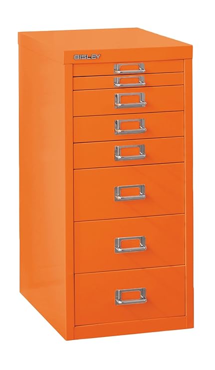 Bisley 8 Drawer Steel Multidrawer Storage Cabinet Red Md8 Rd