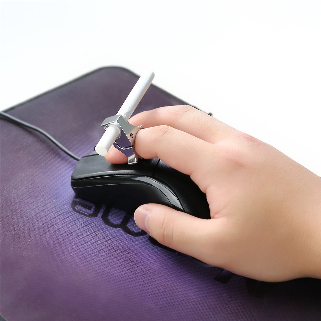 Cigarette Ring Holder Clip On Hands Free Smoking Rack Men & Women | Durable Gold Plated Alloy | 1 Hand Operation | Ideal Gadget for Console, PS4 PS3 Controller, Guitar Players and Driving (Silver)