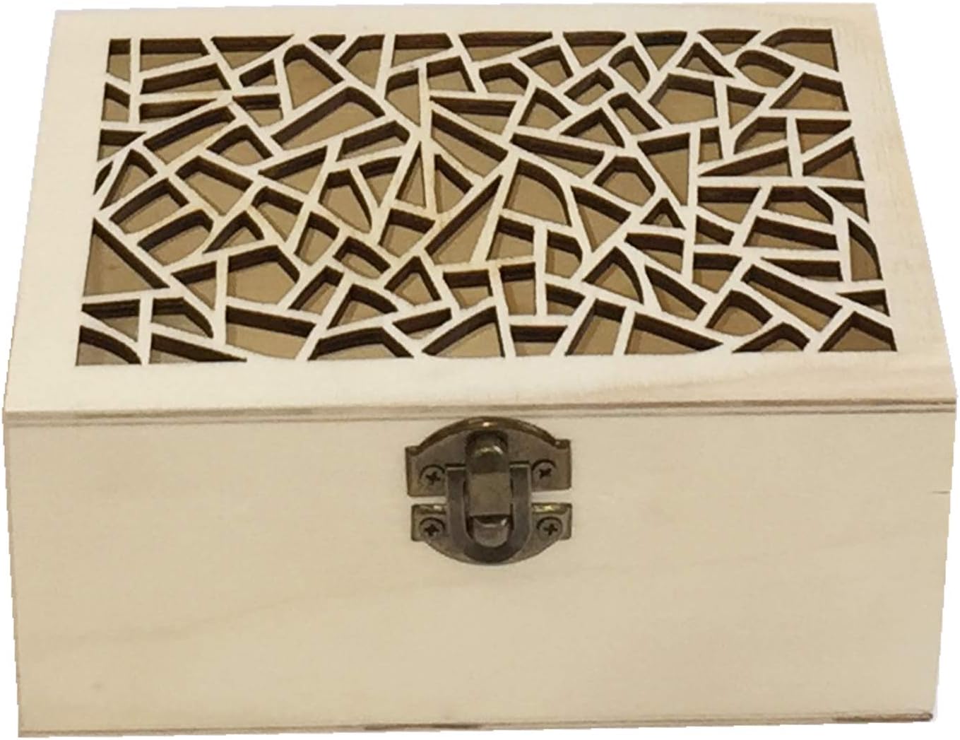 Caja de Madera artesanía con Tapa Forma Grieta: Amazon.es: Hogar