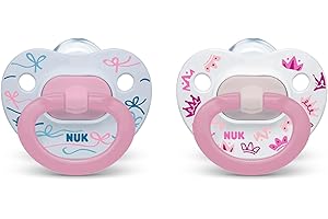 NUK Comfy Orthodontic Pacifiers, Pink Assorted, 18-36 Months, 2 Count
