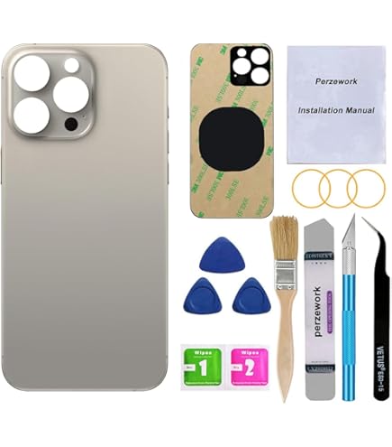 15 Pro Max Back Glass Replacement & with Plate & Flex Cable