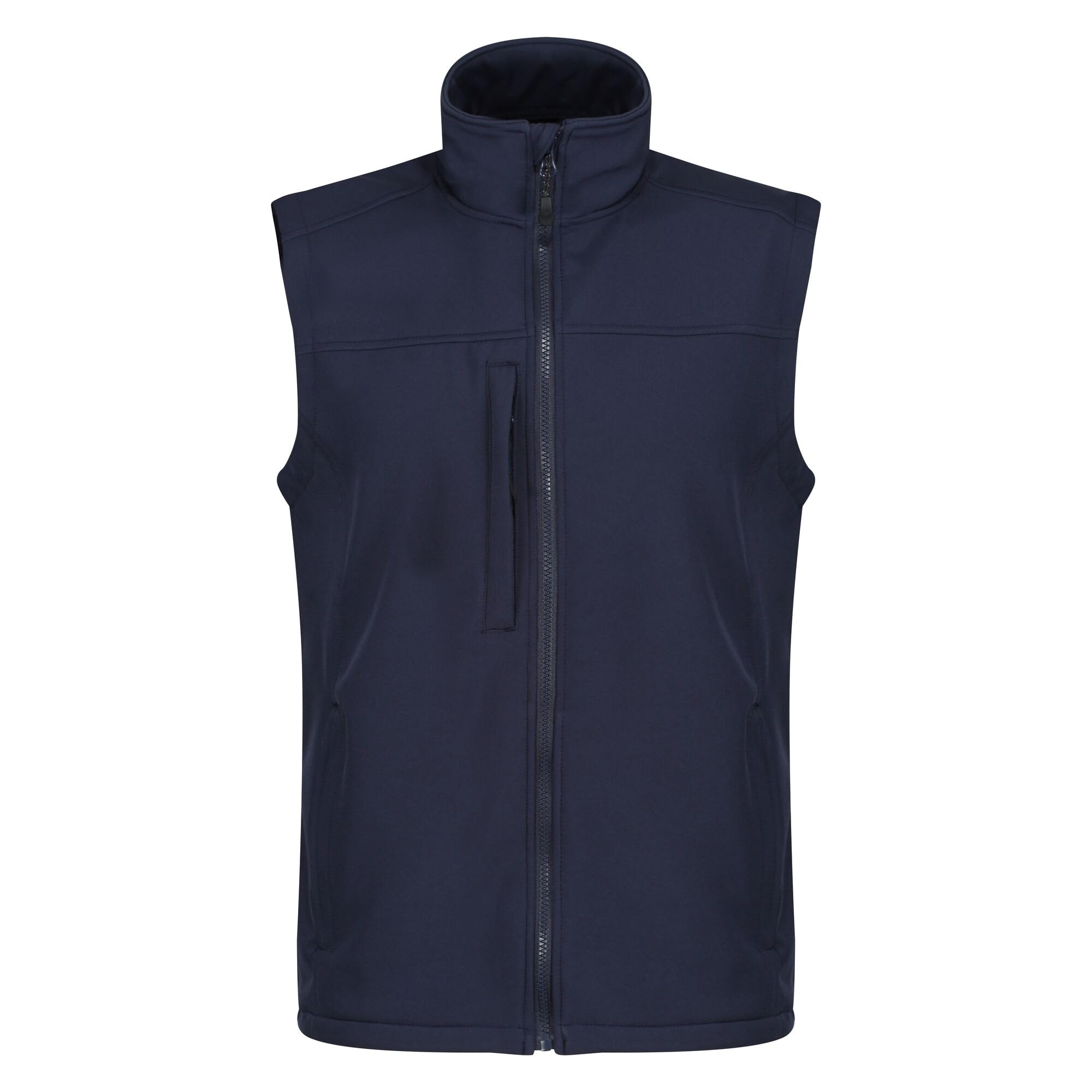 Regatta TRA788 08180 Men's Flux Soft Shell Plain Turtleneck Sleeveless Jacket, X-Large, Blue, Navy