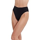 Flirtt Gottex Women’s Solid Black High Rise High Leg Bikini Bottom with Cheeky Back Coverage and Full Lining Essential