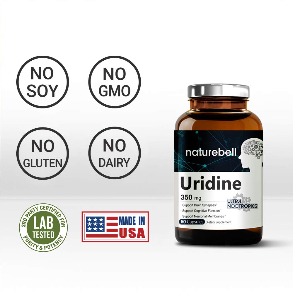 NatureBell Uridine Monophosphate, Choline Enhancer, 350mg, 60 Capsules