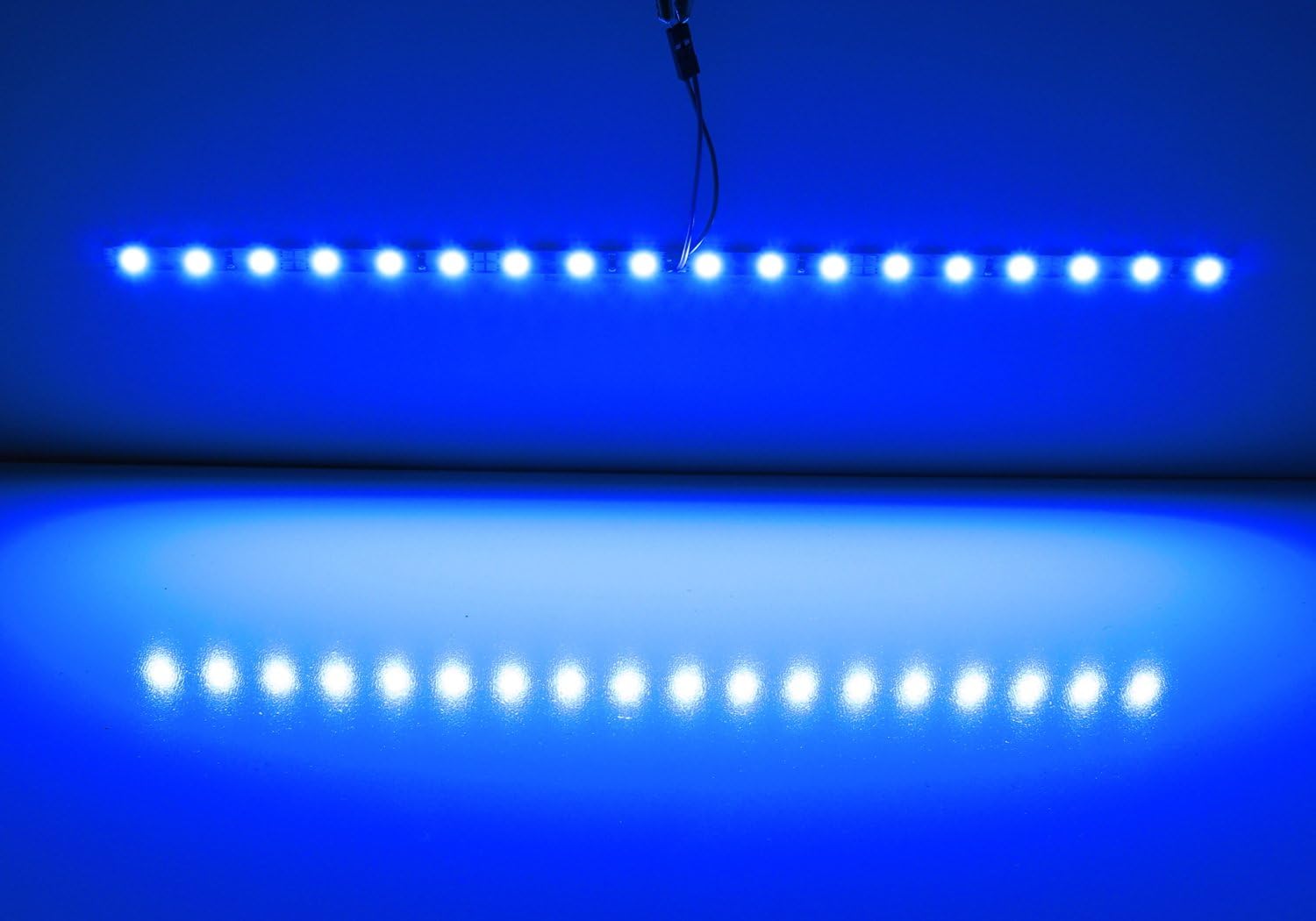 iJDMTOY (1) 18-SMD-5050 LED Strip Light Compatible With Car Trunk Cargo Area or Interior Illumination, Ultra Blue: Automotive