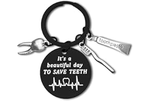 DABIHU Dentist Gift Dental Hygienist Gift Funny Dentist Keychain Dental Assistant Gift Dentist Graduation Gift Future Dentist Gifts Inspirational Gift Nurse Doctor Dentist Office Orthodontist Gift Keyring