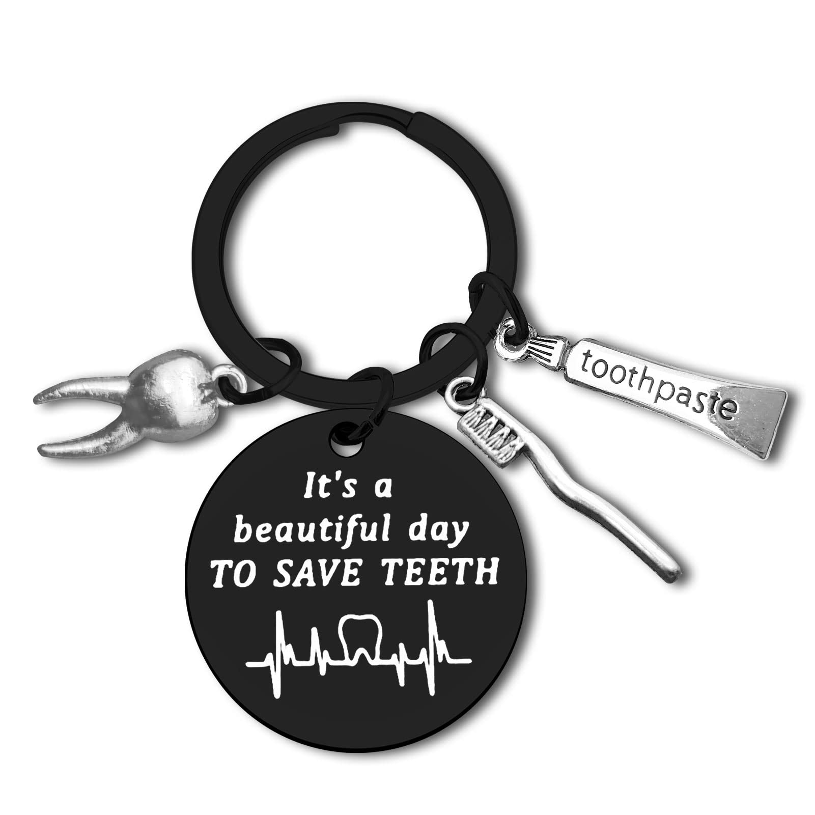 Dabihu Dentist Gift for Women Men Funny Keyring Dental Hygienist Keychain Dental Assistant Graduation Gifts Future Dentist Gifts Inspirational Nurse Doctor Office Orthodontist Gift