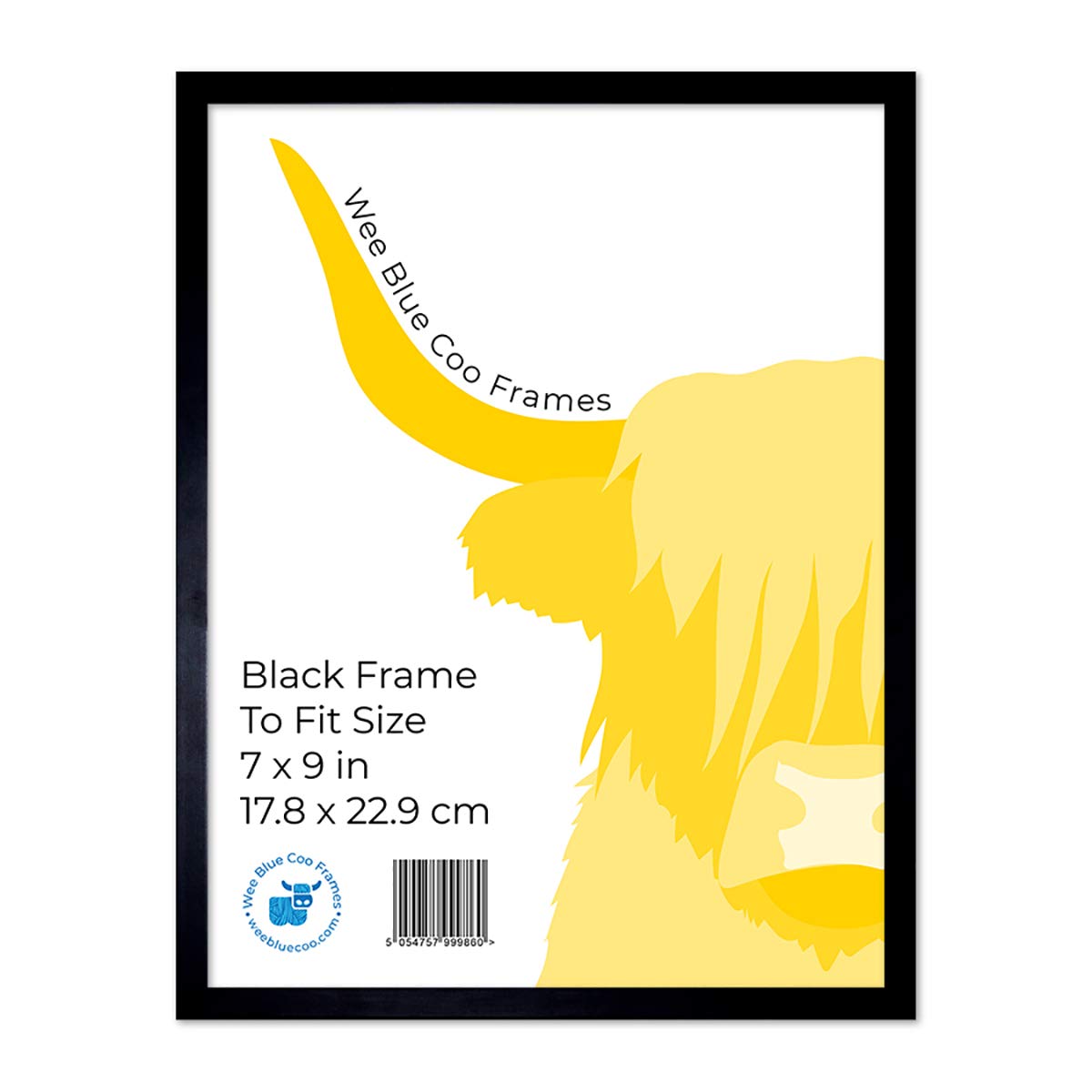 9x7 Black Wooden Picture Frame 9 x 7 Inch (22.86 x 17.18cm) Picture Framing Glass Photo Frame — image 1