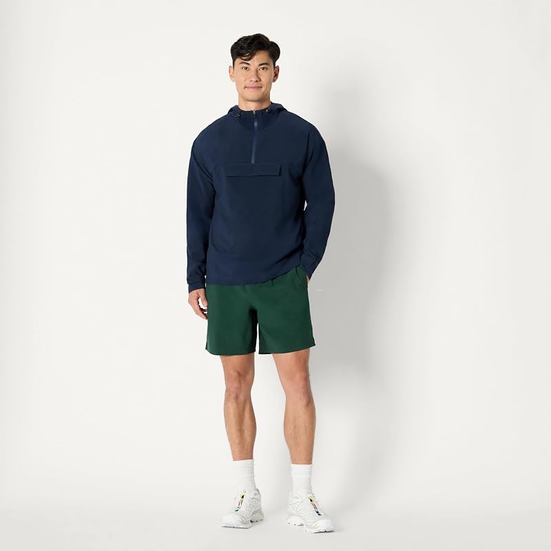 Giacca Sportiva Leggera a Blocchi di Colore in Tessuto Elasticizzato Uomo, Blu Marino, L