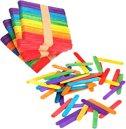 wooden craft popsicle colored sticks 200 pcs wood popsicle sticks assorted colors 200 pcs wooden colors craft sticks 200 pcs party favors paper party supplies vadel com