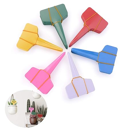 Ulikey 180 STK Mini T-Typ Pflanzenschilder Stecketiketten Beschriften Pflanzschilder Schilder 10 x 6cm, Label Garten Etikett 