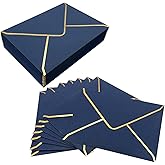 50 PCS Invitation Envelopes, 5x7 Envelopes for Invitations Blue Envelopes for 5x7 Cards A7 Luxury Envelopes Mailing Envelopes for Wedding, Graduation