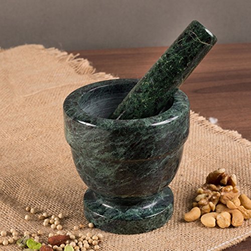 Evco International Creative Home 74022R Marble Mortar/Pestle, Green