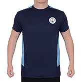 Manchester City Football Club Official Gift Mens Poly Training Kit T-Shirt